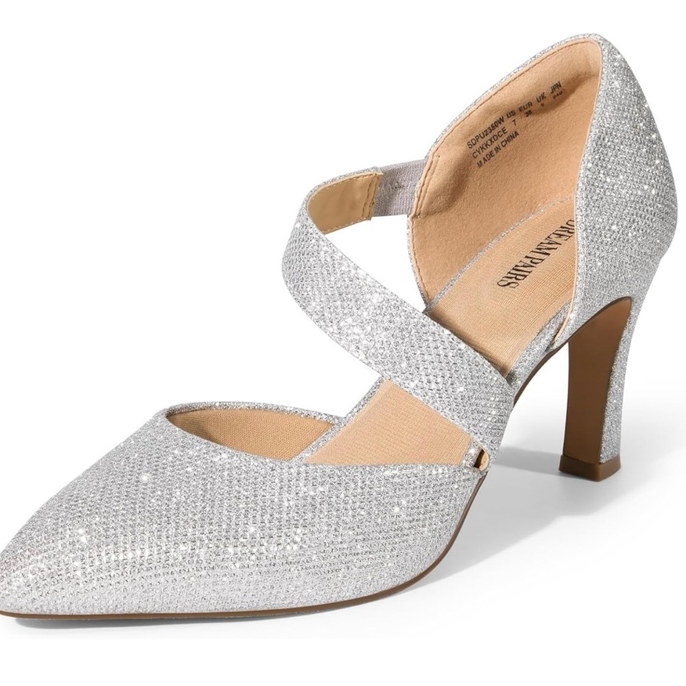 DREAM PAIRS Women's Strappy Heels Dress Shoes Pointed Closed Toe Pumps Comfortab